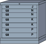 Bench High Modular Drawer Cabinet