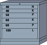 Bench High Modular Drawer Cabinet