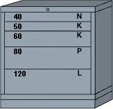 Bench High Modular Drawer Cabinet