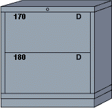 Bench High Modular Drawer Cabinet