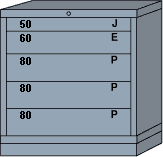 Bench High Modular Drawer Cabinet
