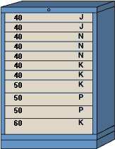 Counter High Modular Drawer Cabinet
