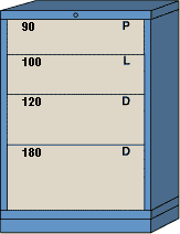 Counter High Modular Drawer Cabinet