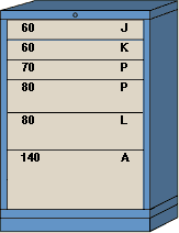Counter High Modular Drawer Cabinet